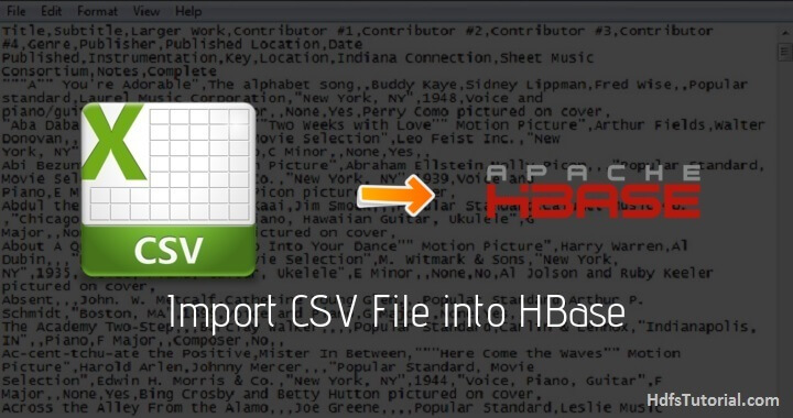 Import CSV File into HBase using importtsv