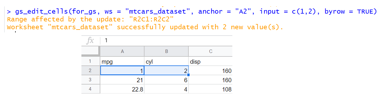 make Google sheet file using R