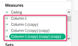 Duplicate Measures