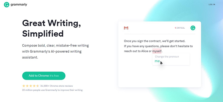 Grammarly Writing Assistant